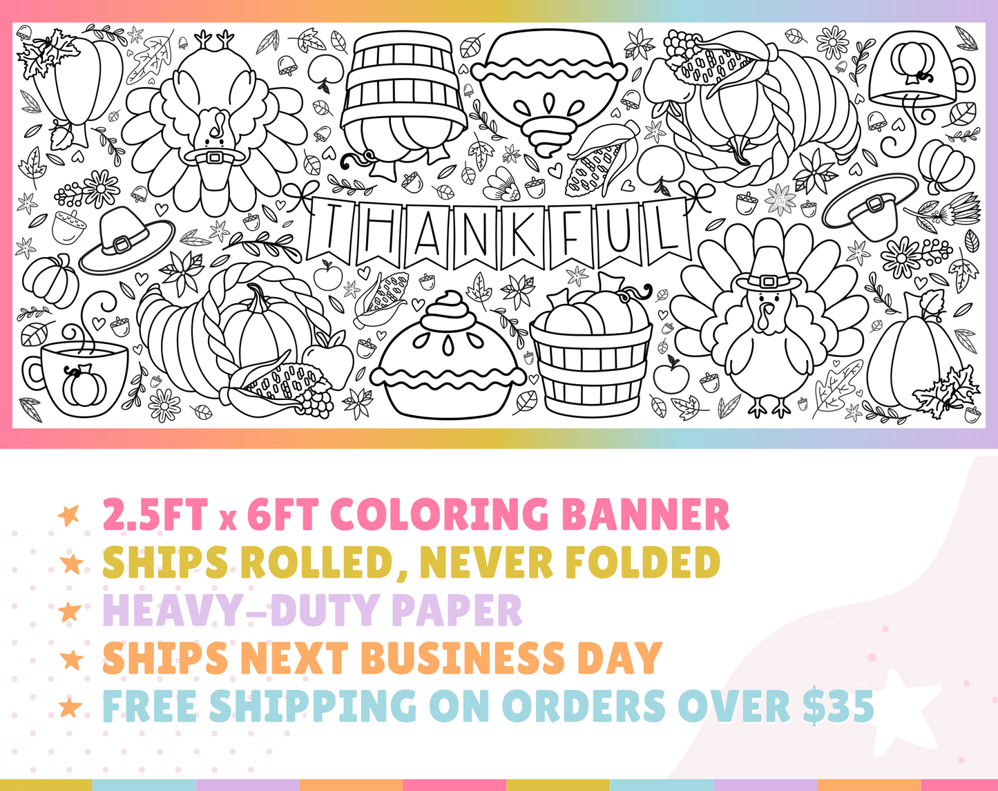 Thanksgiving Color Banner #2 - Thankful