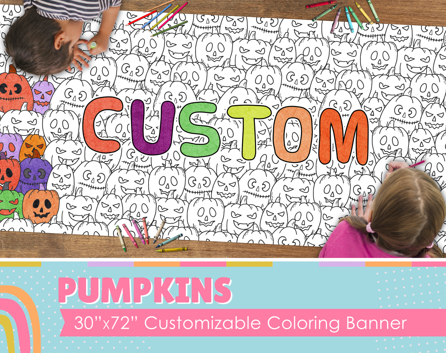 Pumpkins Custom Coloring Banner