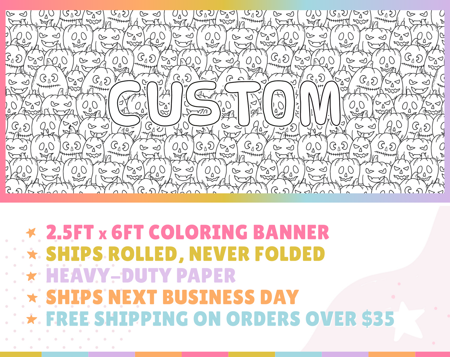 Pumpkins Custom Coloring Banner