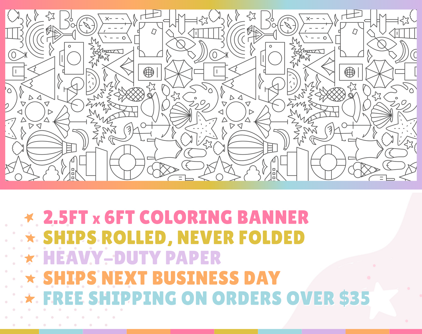 Travel Coloring Banner