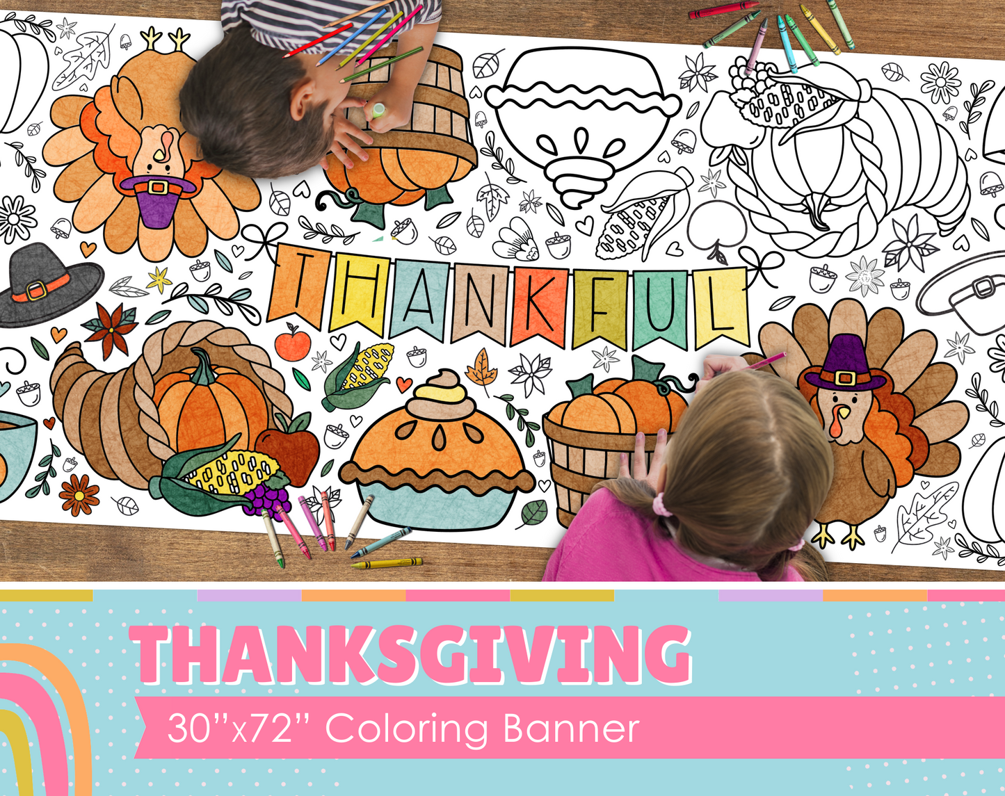 Thanksgiving Color Banner #2 - Thankful