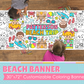 Beach Trip Custom Coloring Banner