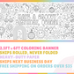 Groovy 70s Coloring Banner