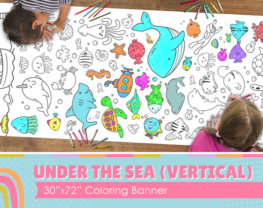 Under the Sea Coloring Banner