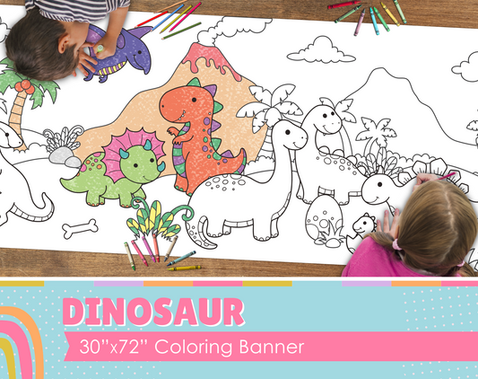 Dinosaur GIANT Coloring Banner