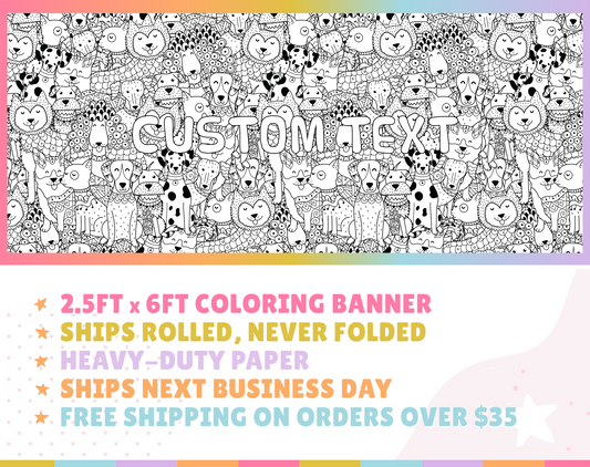 Dogs Custom Coloring Banner