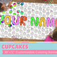 Cupcakes Custom Coloring Banner
