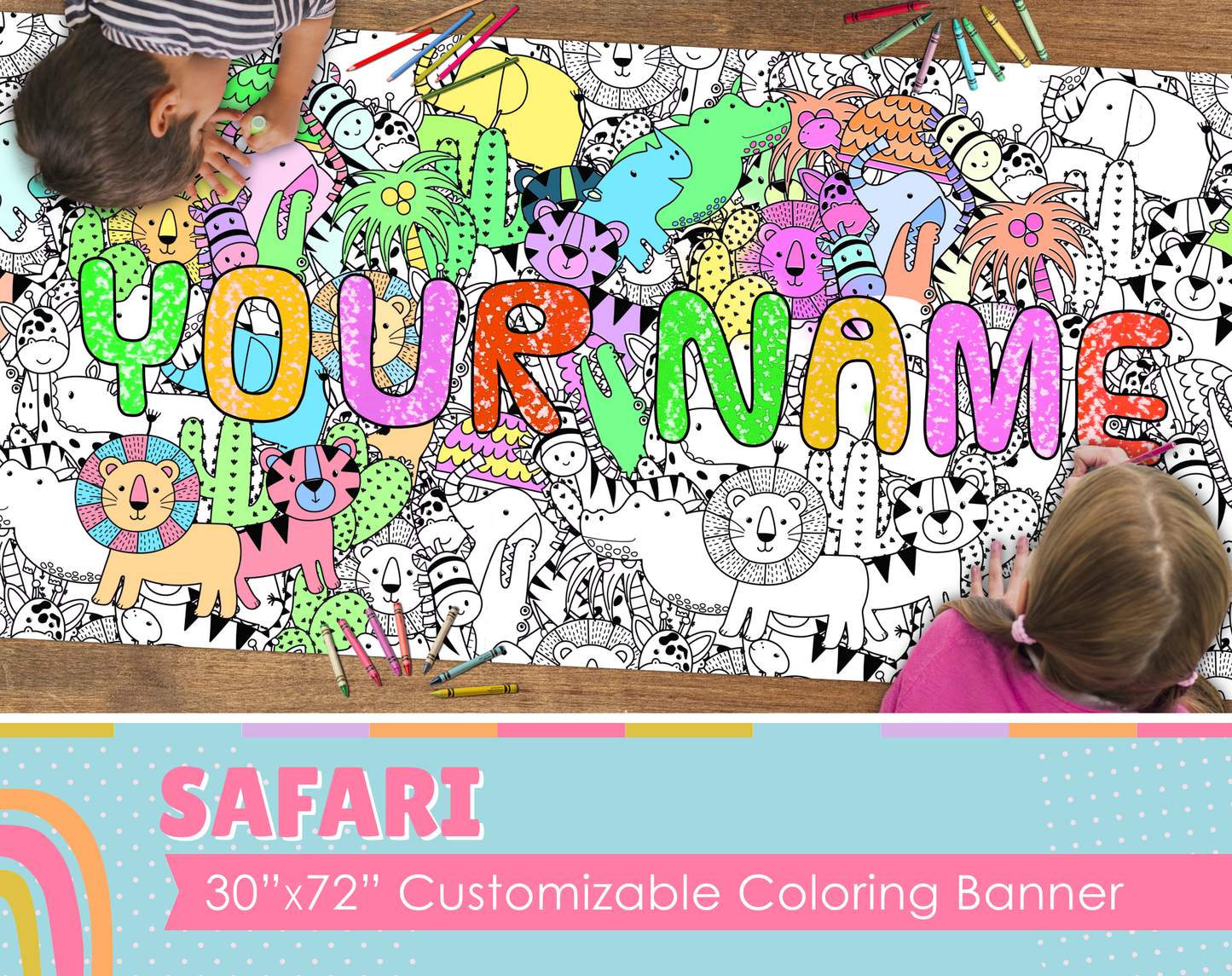 Safari Custom Coloring Banner