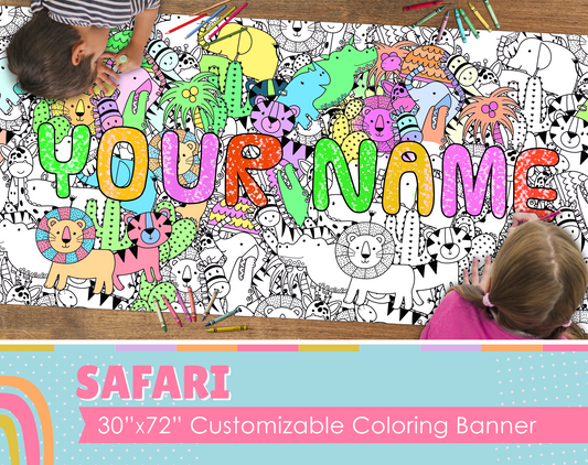 Safari Custom Coloring Banner