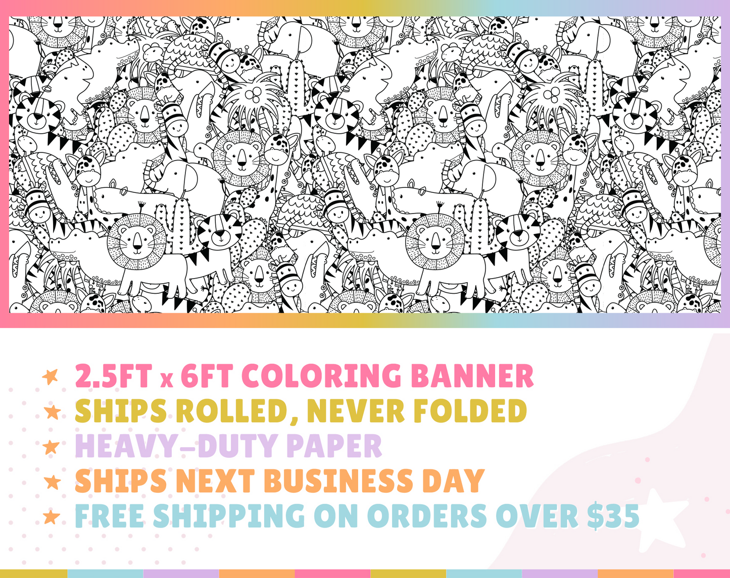Safari Custom Coloring Banner
