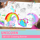 Unicorn Scene Coloring Banner