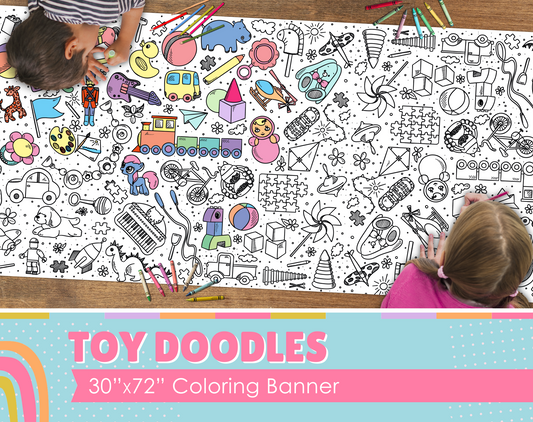 Toy Doodles Coloring Banner