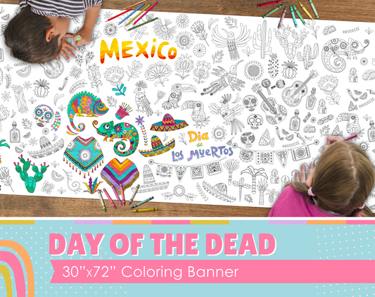 Day of the Dead Coloring Banner