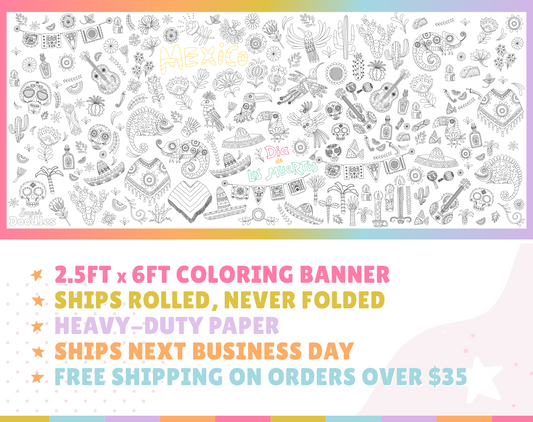 Day of the Dead Coloring Banner