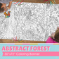 Abstract Forest Coloring Banner