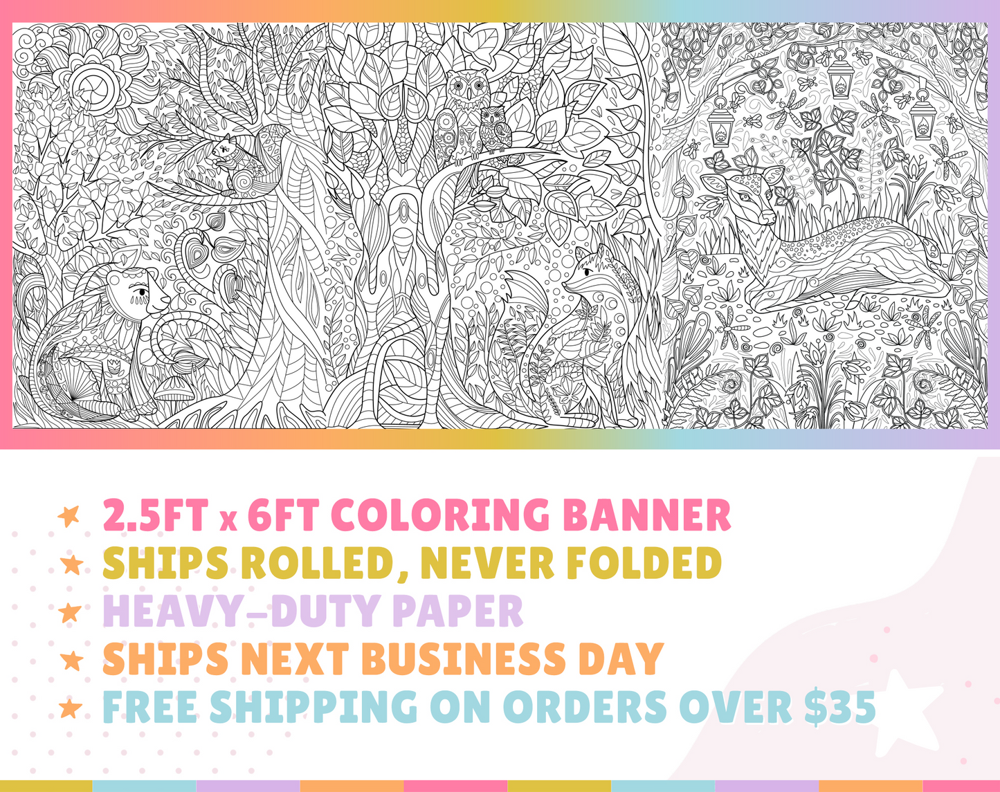Abstract Forest Coloring Banner