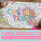 Floral Abstract #2 Custom Coloring Banner