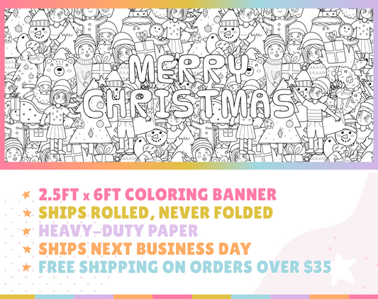 Christmas Kids Custom Coloring Banner