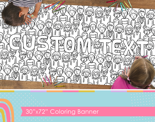 People Custom Coloring Banner