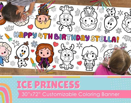 Ice Princess Custom Coloring Banner
