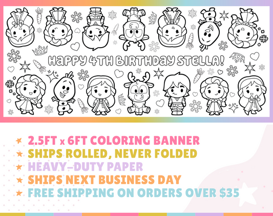 Ice Princess Custom Coloring Banner