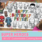 Marvelous Super Heroes Custom Coloring Banner