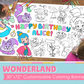 Wonderland Custom Coloring Banner