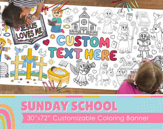 Sunday School Custom Coloring Banner