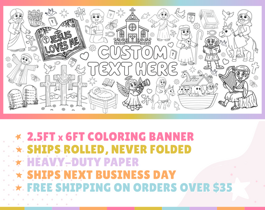 Sunday School Custom Coloring Banner