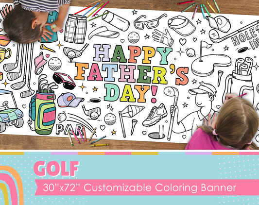 Golf Custom Coloring Banner